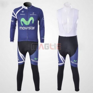 Maglia Movistar manica lunga 2011 blu