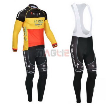 Maglia Quick Step manica lunga 2013 giallo e nero