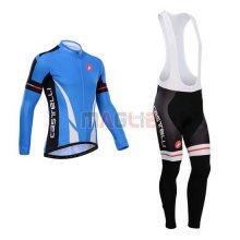 Maglia Castelli manica lunga 2014 blu e nero