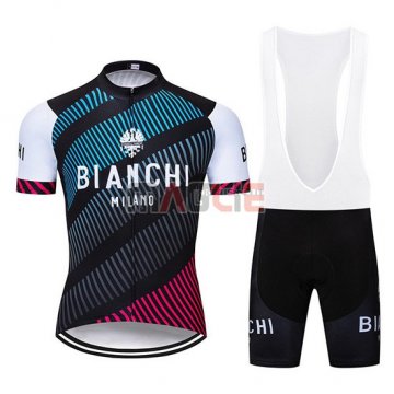 Maglia Bianchi Manica Corta 2019 Blu Nero Rosso