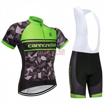 Maglia Cannondale Manica Corta 2018 Verde e Nero