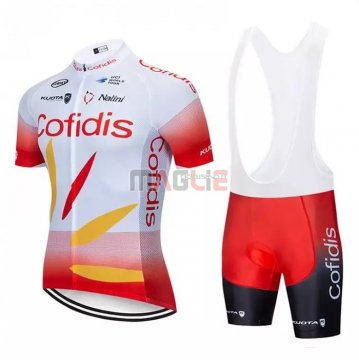 Maglia Cofidis Manica Corta 2021 Bianco Rosso