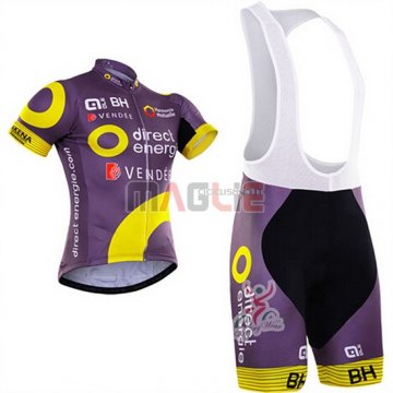 Maglia Direct Energie Manica Corta 2018 Fuxia e Giallo