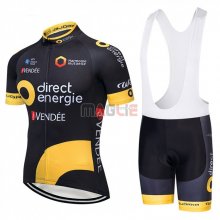 Maglia Direct Energie Manica Corta 2018 Nero e Giallo