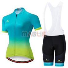 Maglia Donne Miloto Manica Corta 2019 Blu Verde