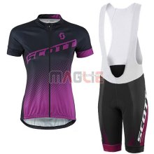 Maglia Donne Scott manica corta 2016 nero e rosso