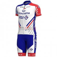 Maglia Groupama-FDJ Manica Corta 2020 Rosso Blu