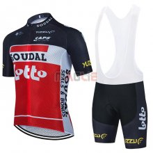 Maglia Lotto Soudal Manica Corta 2021 Nero Bianco Rosso