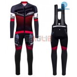 Maglia Santini manica lunga 2016 nero e rosso
