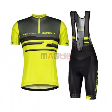 Maglia Scott Manica Corta 2021 Grigio Giallo