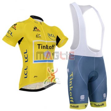 Maglia Tinkoff manica corta 2016 giallo e nero