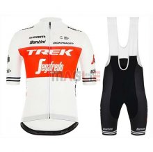 Maglia Trek Segafredo Manica Corta 2019 Bianco Rosso