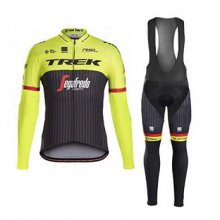 Maglia Trek Segafredo Manica Lunga 2017 verde e nero