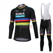 Maglia UCI Mondo Campione Bora Manica Lunga 2018 Nero