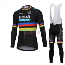 Maglia UCI Mondo Campione Bora Manica Lunga 2018 Nero