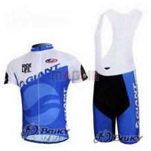 Maglia Giant manica corta 2011 blu e bianco