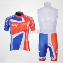 Maglia Sky manica corta 2012 arancione e blu