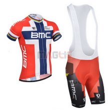 Maglia BMC manica corta 2014 rosso e blu