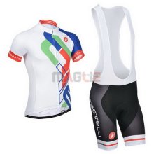 Maglia Castelli manica corta 2014 bianco e blu