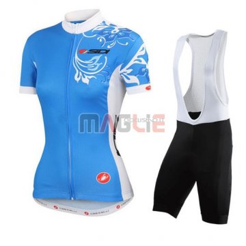 Donne Maglia SIDI manica corta 2015 blu e bianco