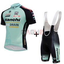 Maglia Bianchi manica corta 2015 nero e verde