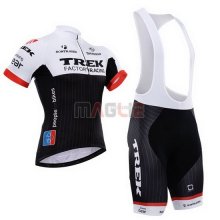 Maglia Trek manica corta 2015 bianco e nero