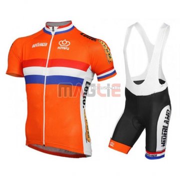 Maglia Netherlands manica corta 2016 arancione e blu