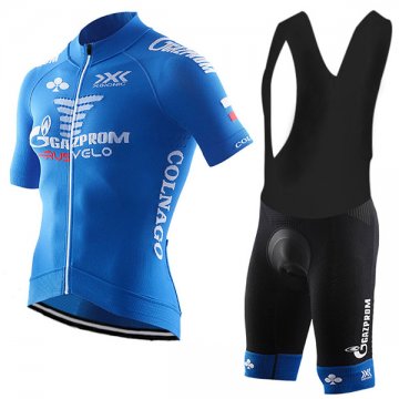 2017 Maglia Gazprom Rusvelo Colnago blu