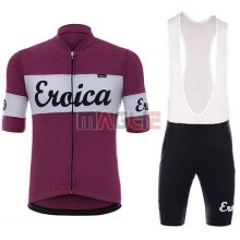 2018 Maglia Eroica Vino Manica Corta Spento Rosso