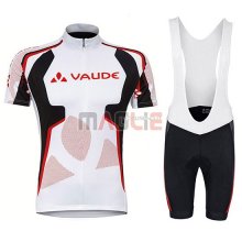 2018 Maglia Vaude Manica Corta Bianco Rosso