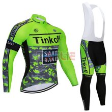 Maglia Tinkoff Saxo Bank Manica Lunga 2020 Verde Camuffamento