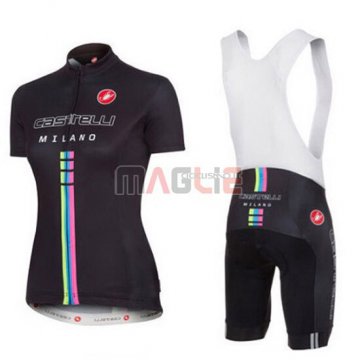 Donne Maglia Castelli manica corta 2014 nero