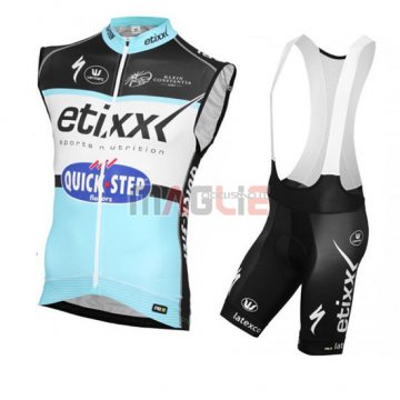 Gilet antivento Quick Step 2016 nero e blu