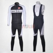 Maglia Castelli manica lunga 2011 bianco e nero