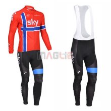 Maglia Sky manica lunga 2013 blu e rosso