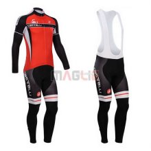 Maglia Castelli manica lunga 2014 nero e rosso