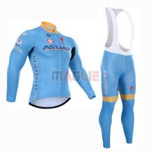 Maglia Astana manica lunga 2015 azzurro