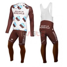 Maglia Ag2r manica lunga 2015 bianco e marrone