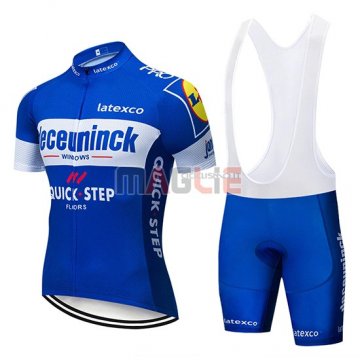 Maglia Deceuninck Quick Step Manica Corta 2019 Blu Bianco