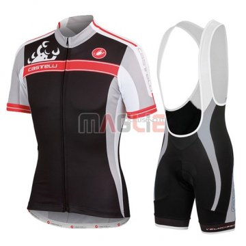 Maglia Donne Castelli manica corta 2016 nero e rosso