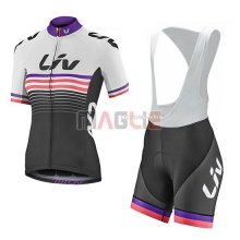 Maglia Donne Liv Manica Corta 2019 Nero Bianco Fuxia