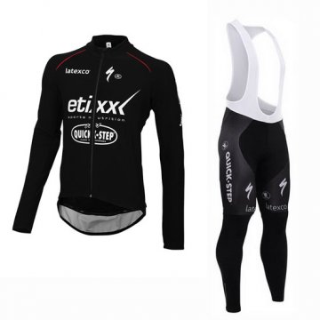 Maglia Ettix Quick Step Manica Lunga 2015 nero e bianco