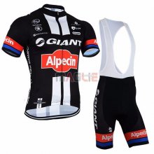 Maglia Giant Alpecin Manica Corta 2021 Nero Bianco