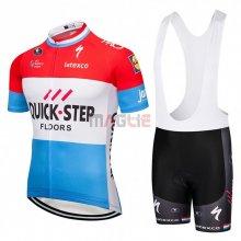 Maglia Quick Step Floors Manica Corta 2018 Rosso Bianco Blu