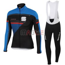 Maglia Sportful manica lunga 2016 nero e blu