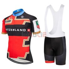 Maglia Svizzera Manica Corta 2019 Rosso Nero(2)