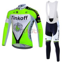 Maglia Tinkoff manica lunga 2016 verde e nero