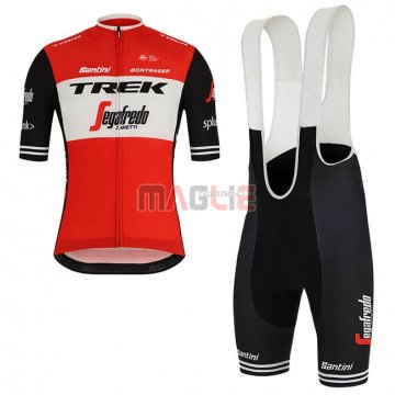 Maglia Trek Segafredo Manica Corta 2019 Rosso Bianco