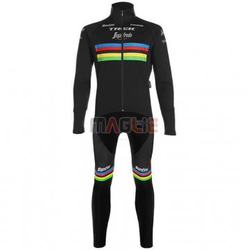 Maglia UCI Mondo Campione Trek Segafredo Manica Lunga 2020 Nero