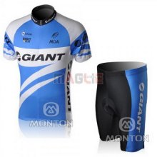 Maglia Giant manica corta 2010 bianco e celeste